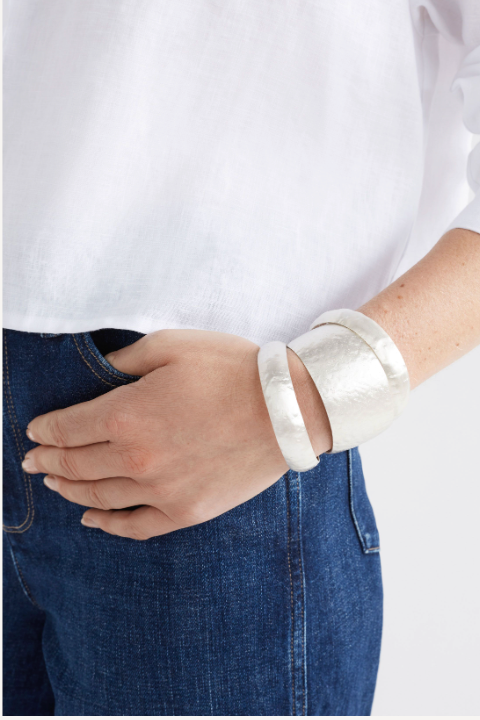 Gild Cuff Bangle - Silver