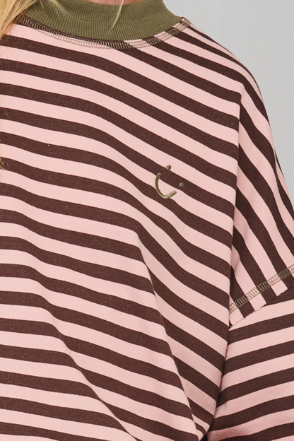 Guru Sweater - Dusty Pink Stripe