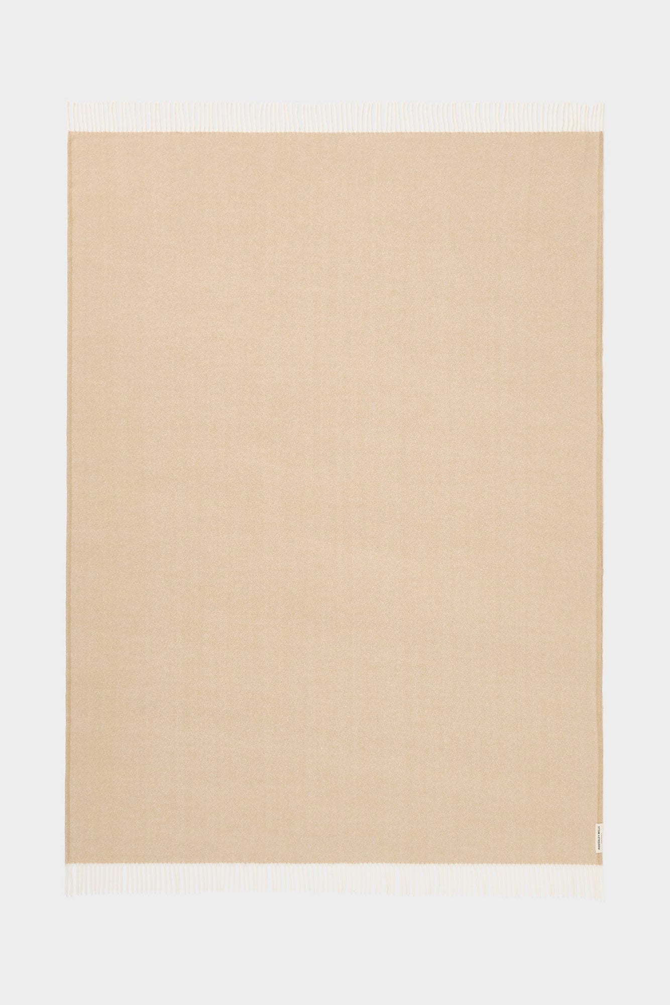Wool Herringbone Throw - Sand