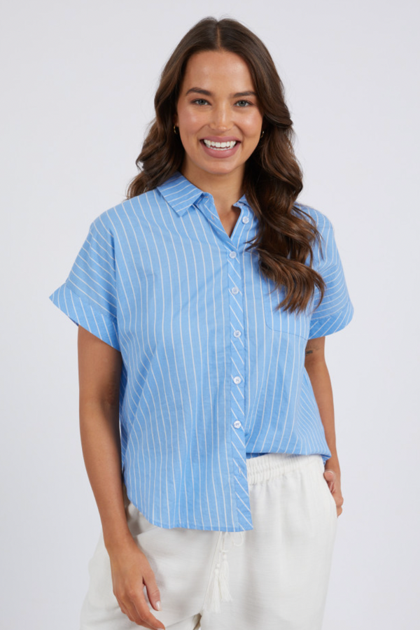 Hailey Stripe Shirt - Blue