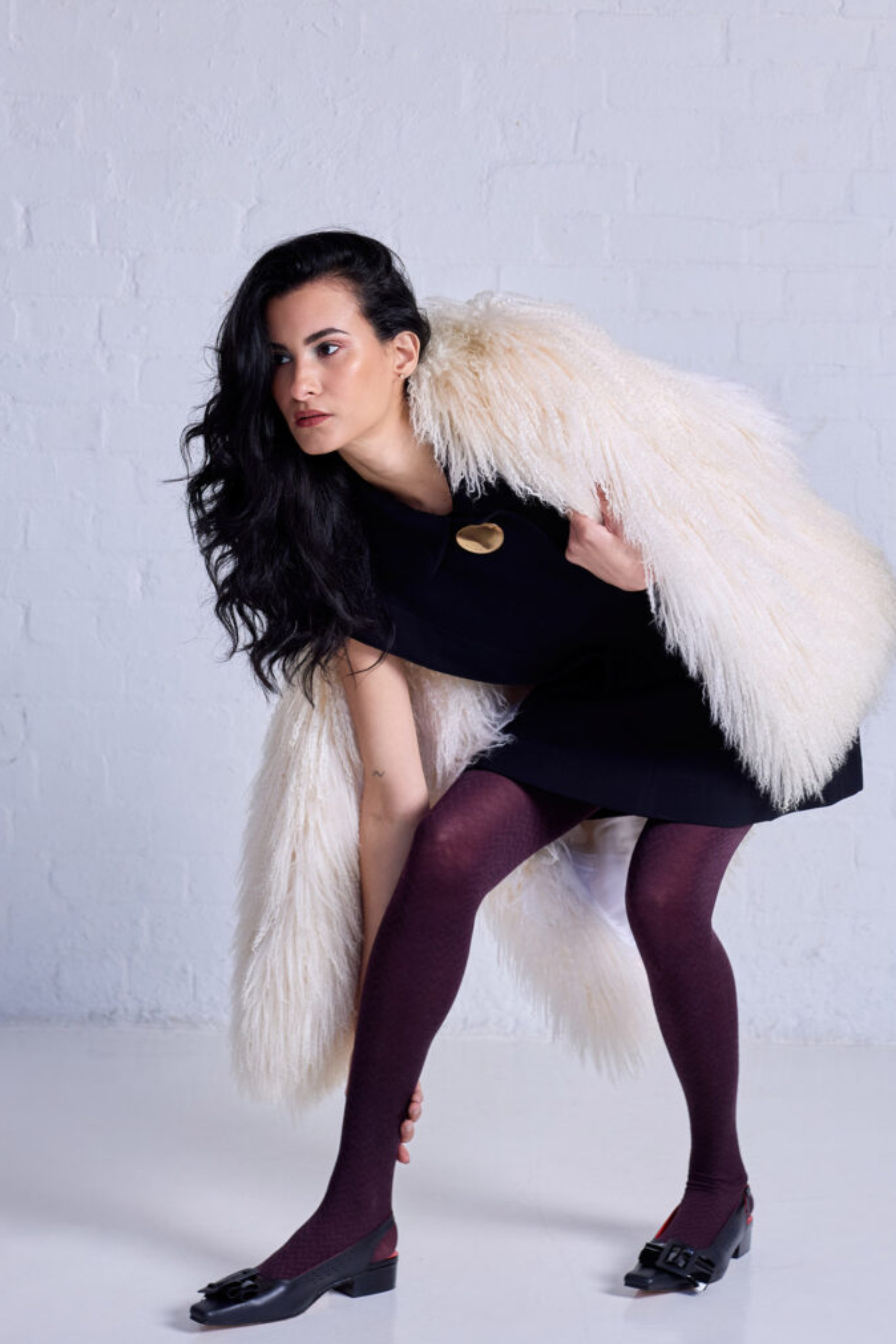 Herringbone Merino Wool Tights