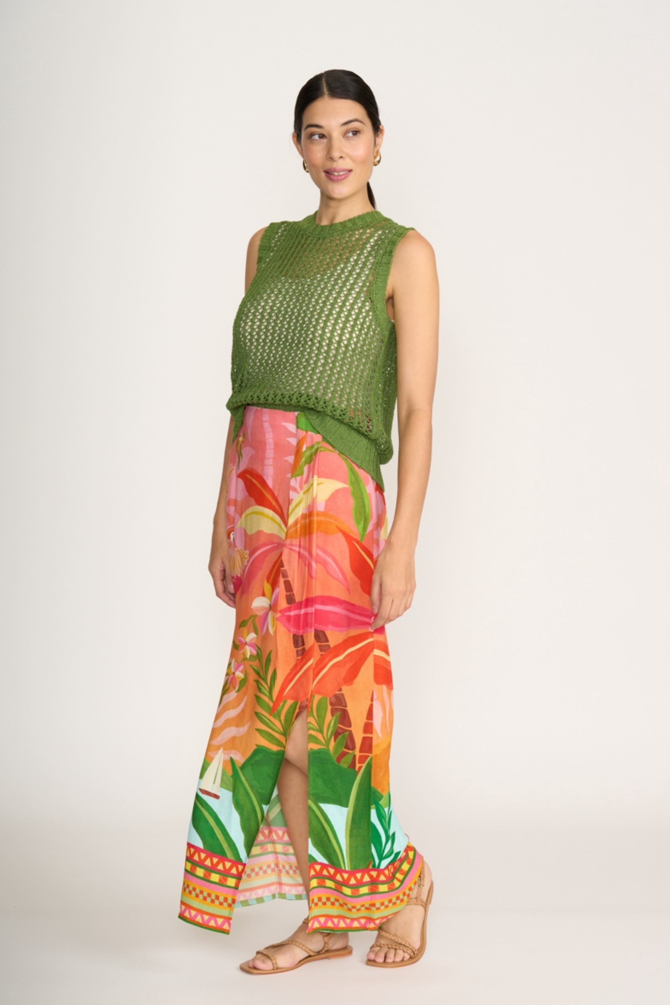 Holey Chic Tank - Leaf