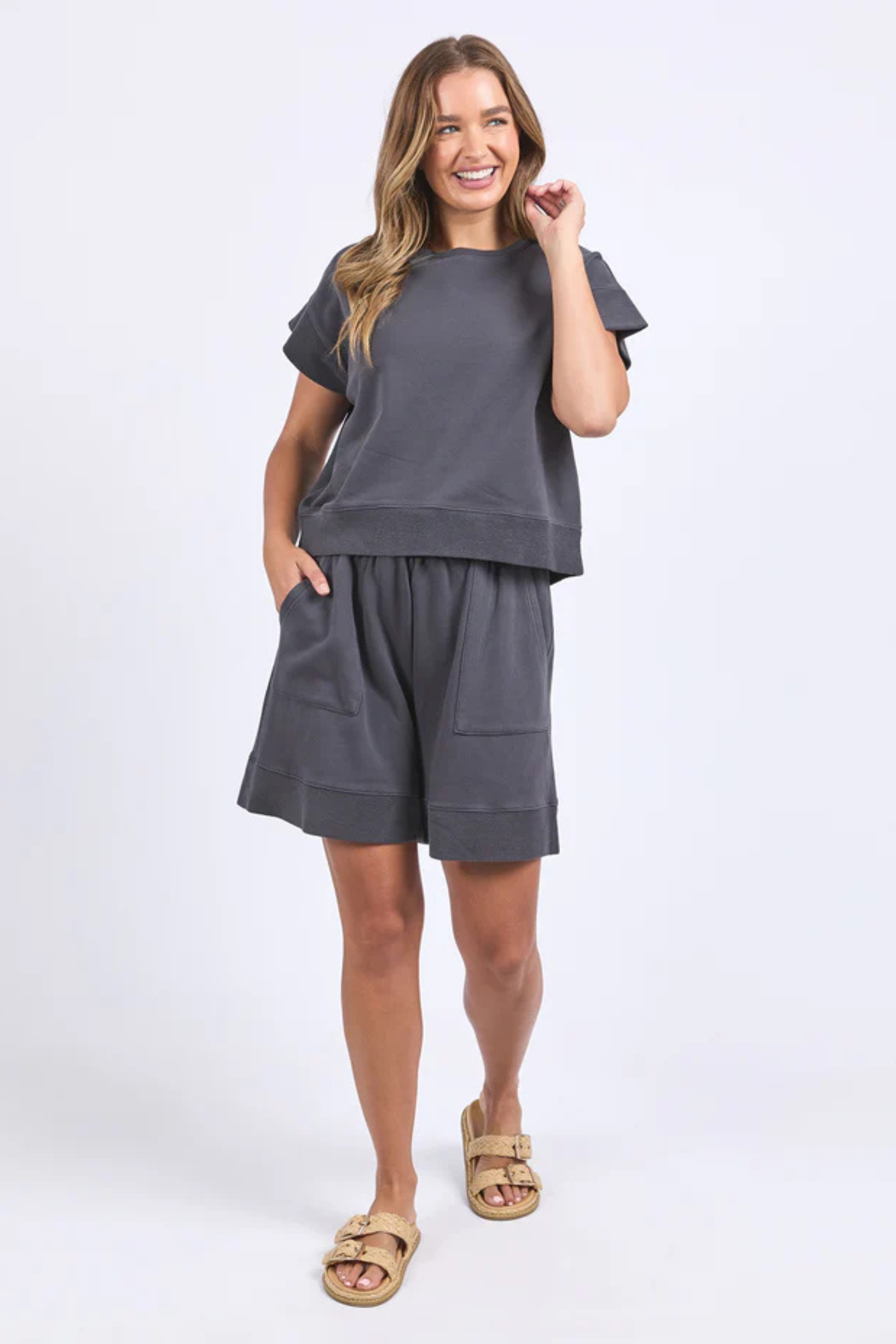 Foxwood Hustler Tee - Charcoal