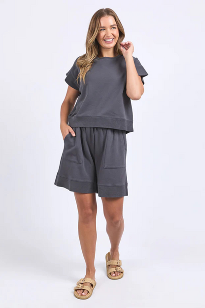 Foxwood Hustler Tee - Charcoal
