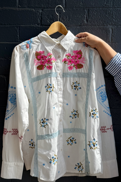 Zoda Cotton Shirt - Love Birds