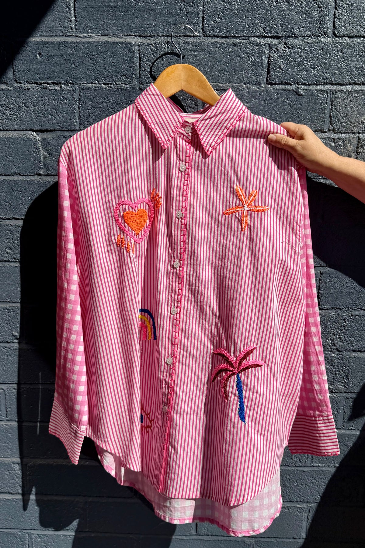 Zoda Cotton Shirt - Good things Pink
