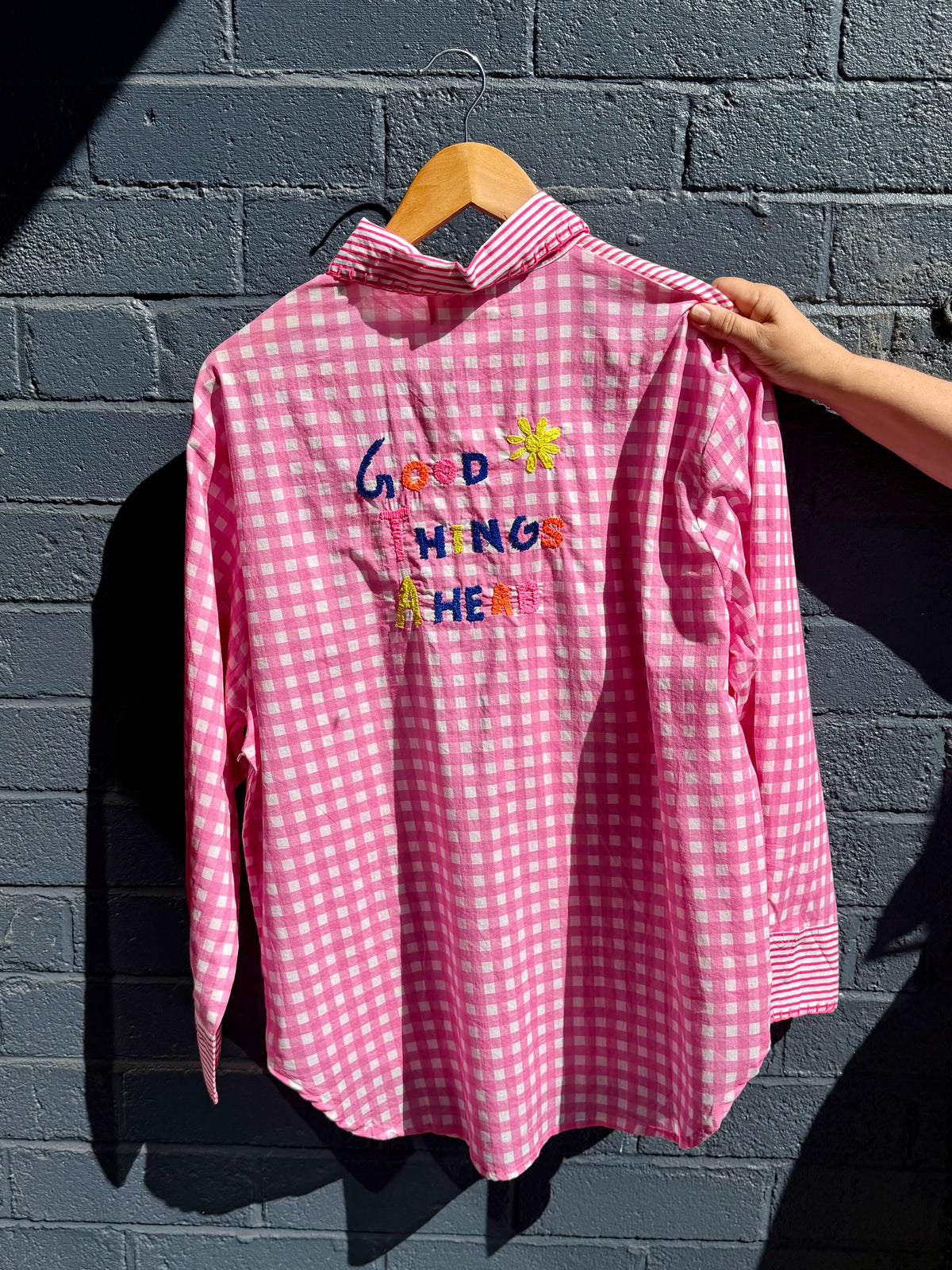 Zoda Cotton Shirt - Good things Pink