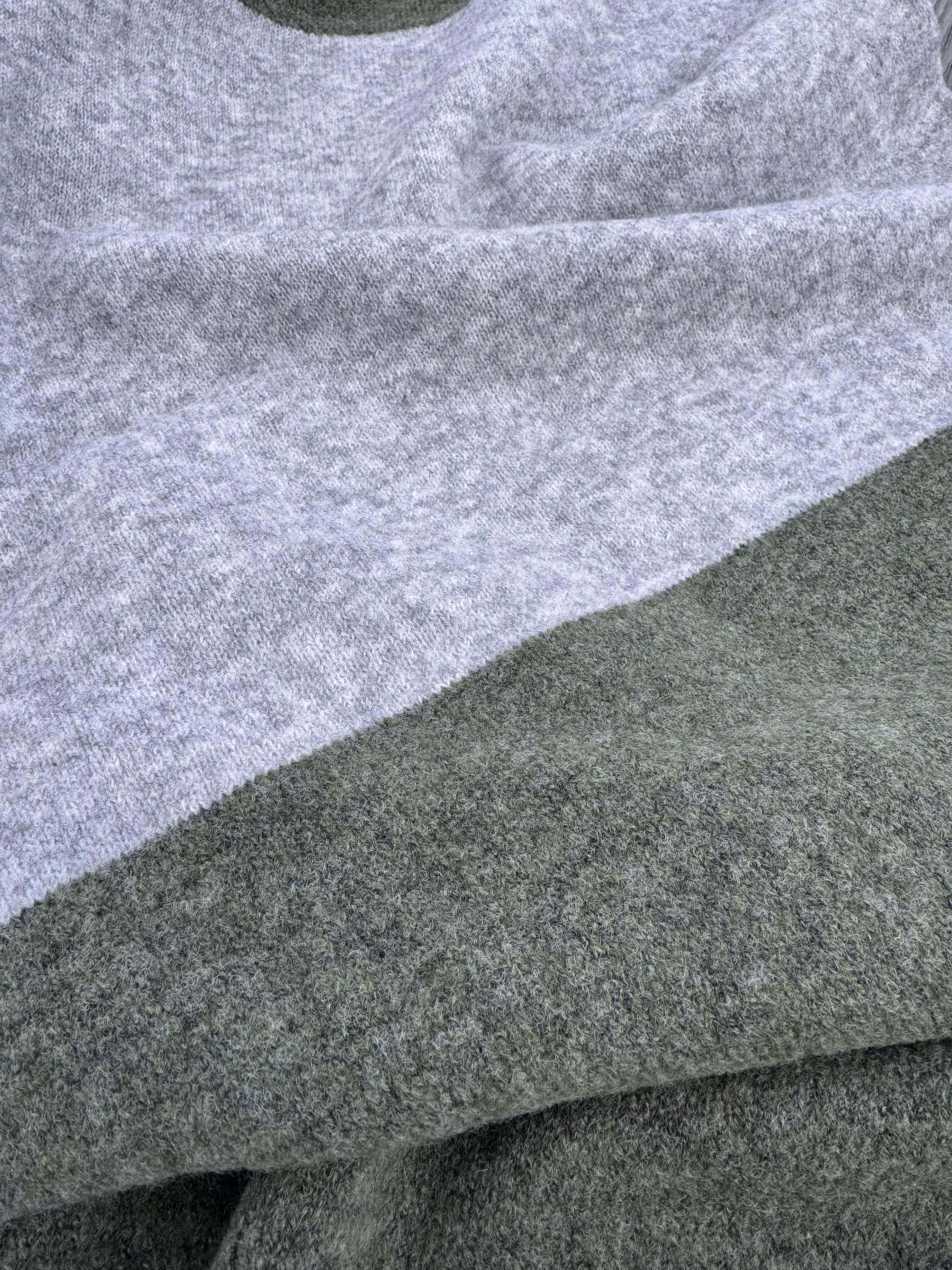 Scarf - Colour Block Sage + Grey