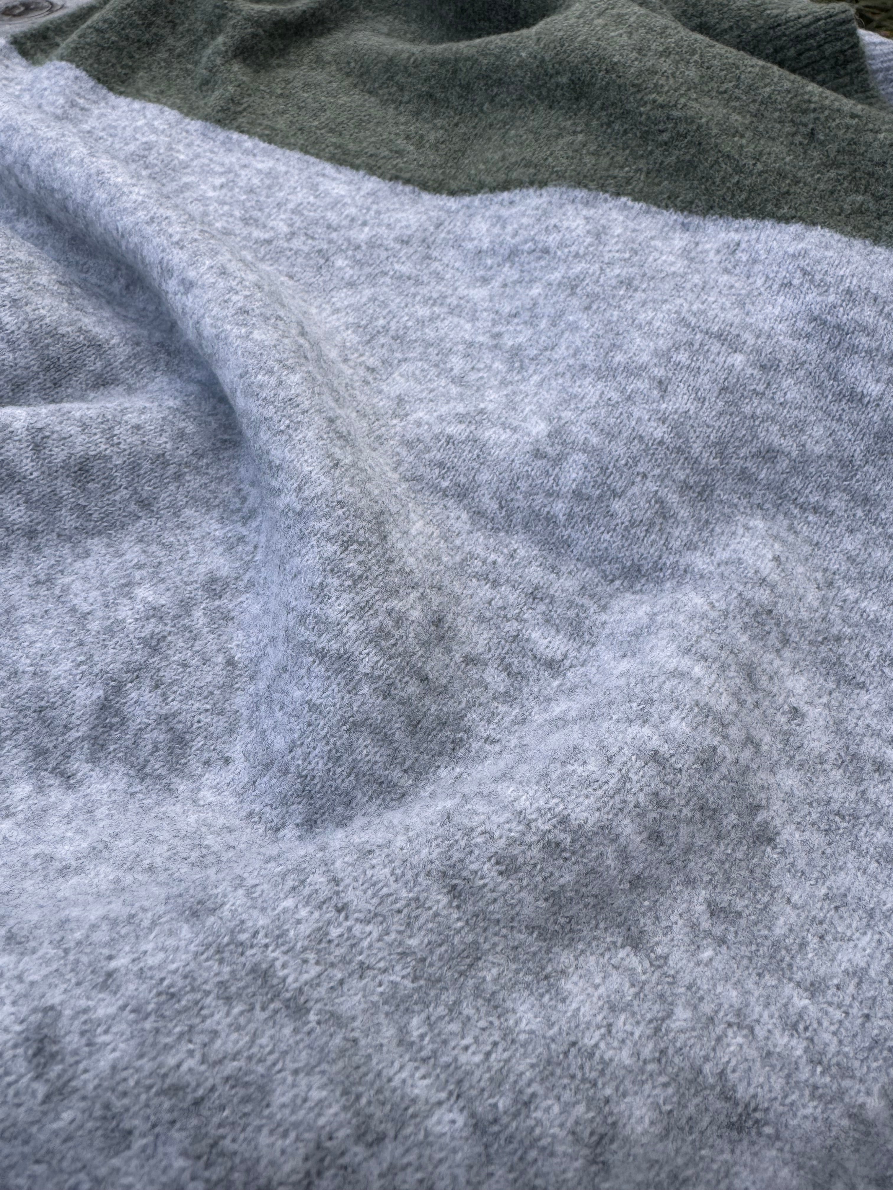 Scarf - Colour Block Sage + Grey