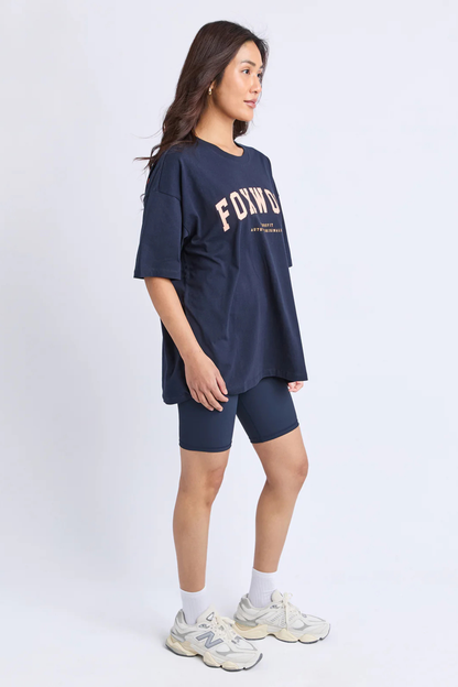 Foxwood Interval Tee - Navy/Peach