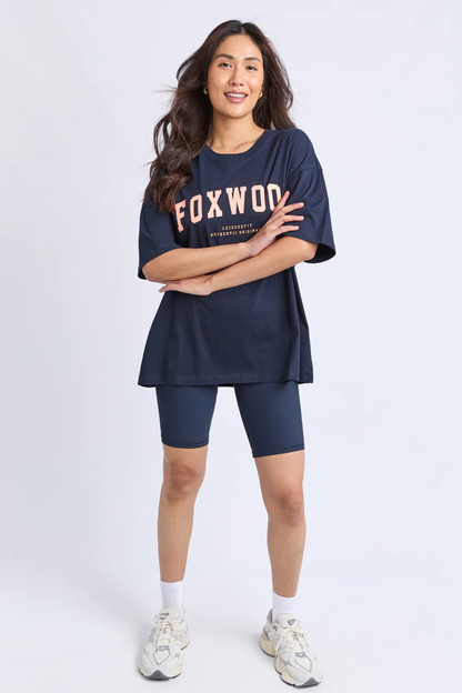 Foxwood Interval Tee - Navy/Peach