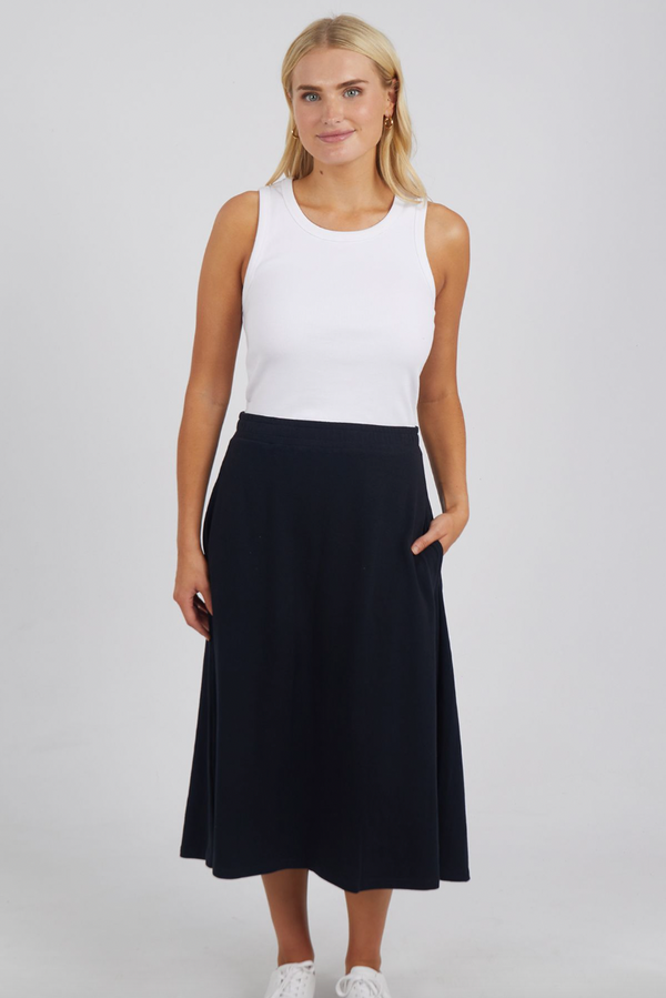 Ivy Fleece Skirt - Black
