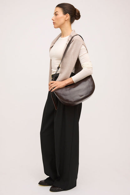 Juju & Co Crescent Sling Bag - Mahogany