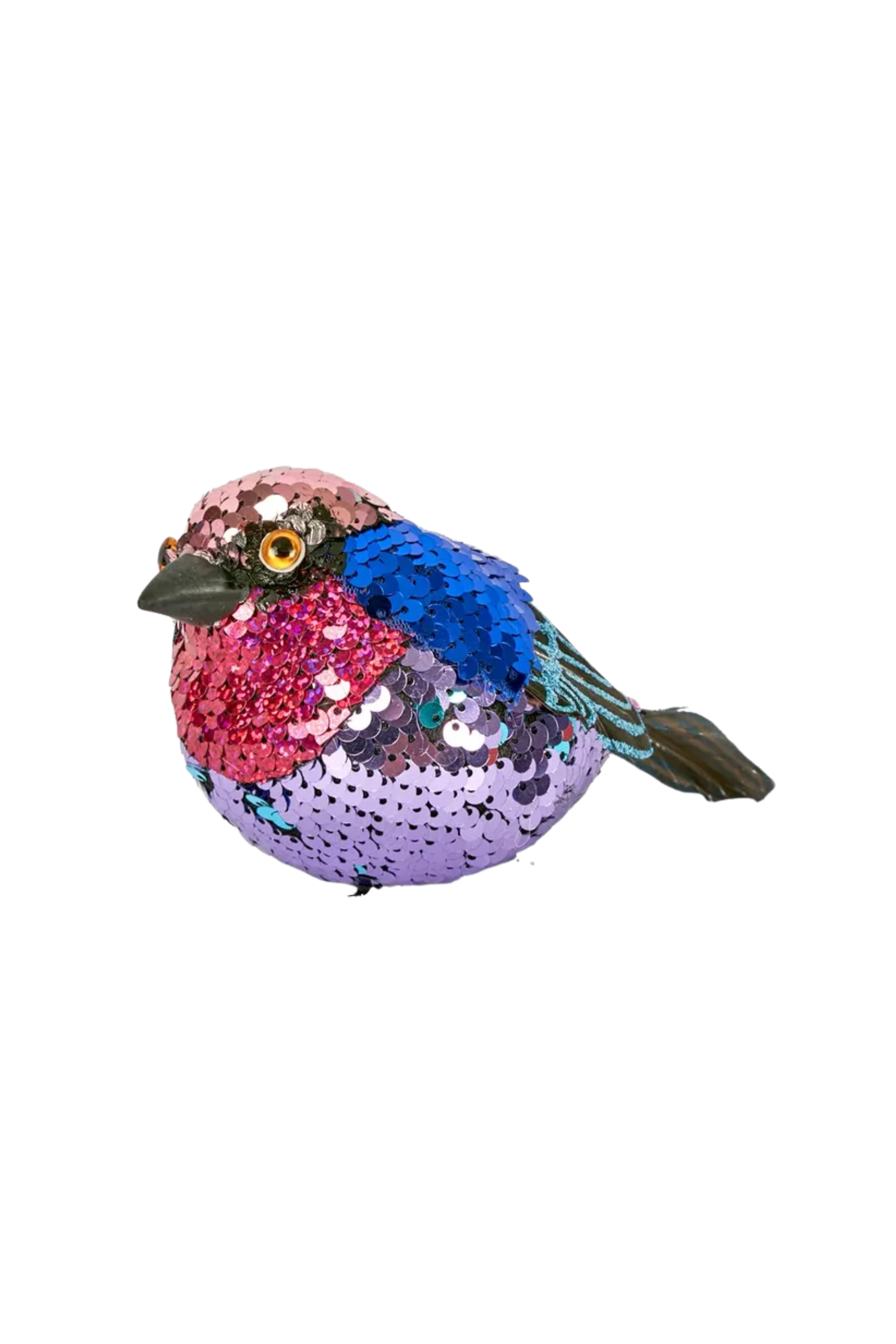 Jasper Sequin Bird Tree Decoration - Blue