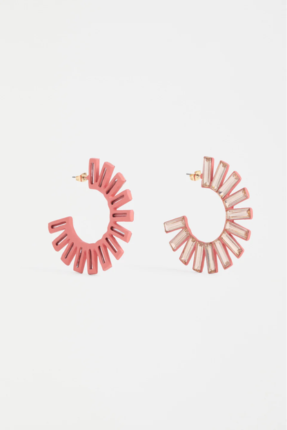 Jule large Hoop Earring - Peach