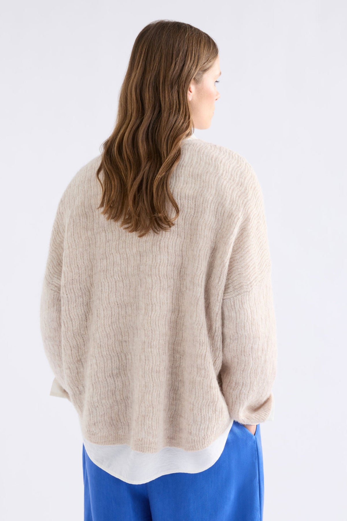 Elk Agna Pattern Sweater - Ecru