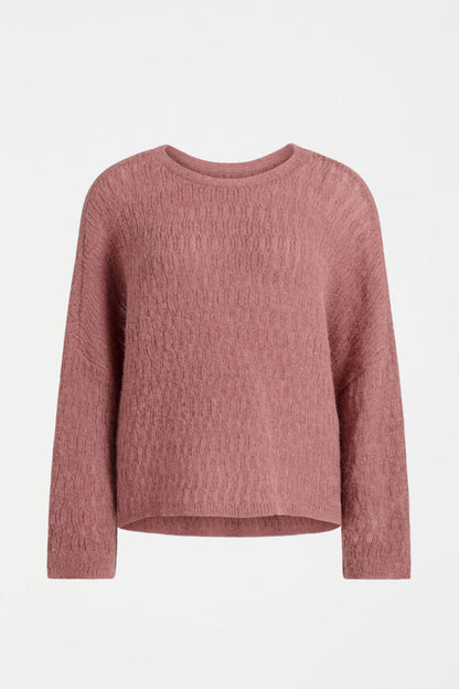 Elk Agna Pattern Sweater - Rosewood