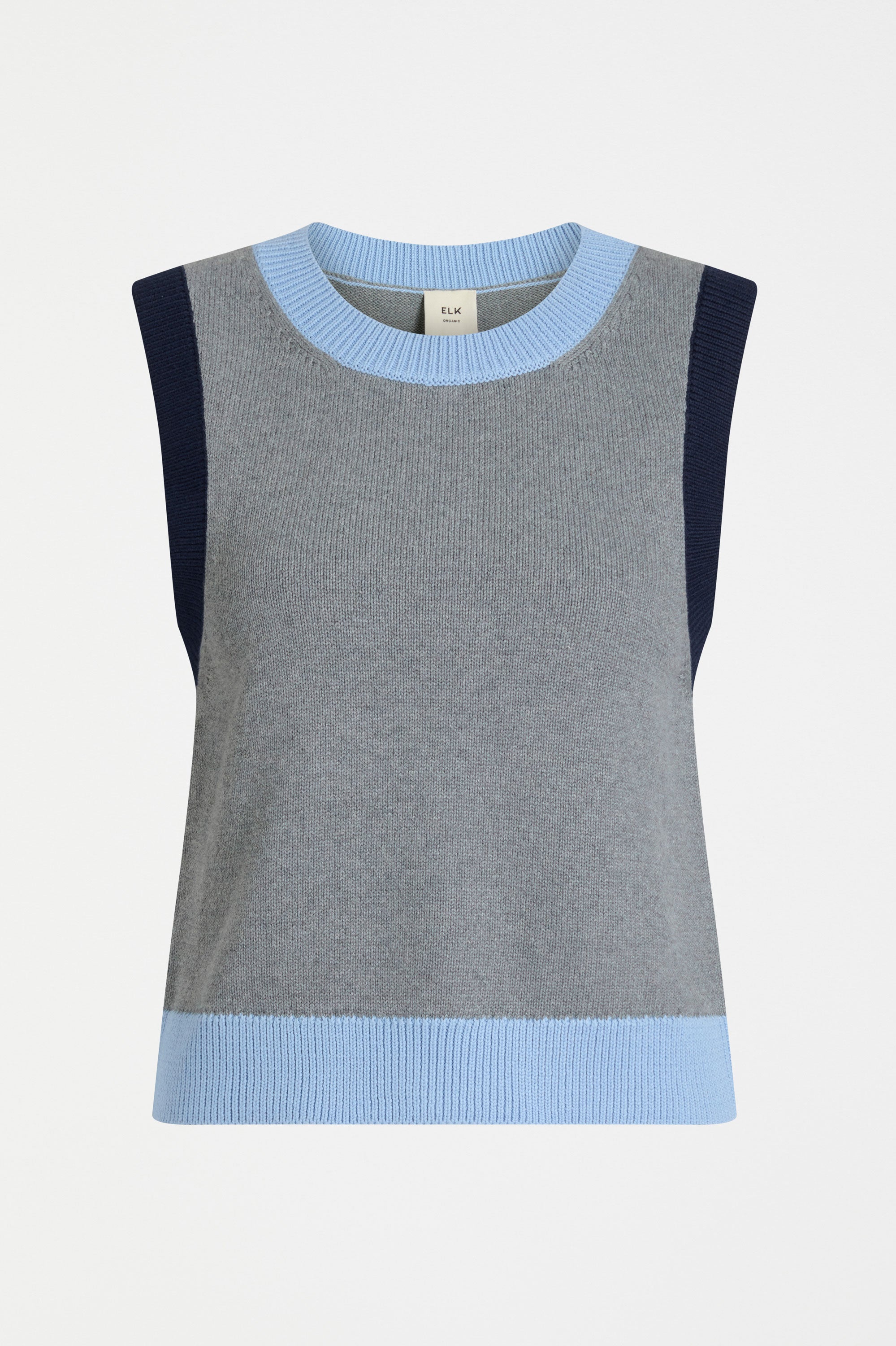 Elk Bolsa Knit Vest - Grey Marle