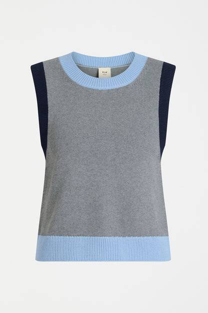 Elk Bolsa Knit Vest - Grey Marle