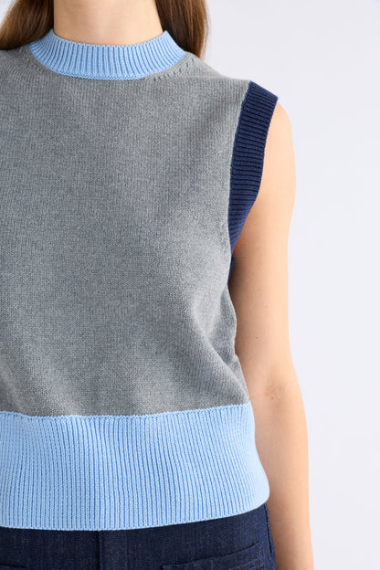 Elk Bolsa Knit Vest - Grey Marle