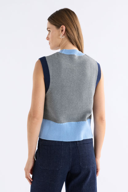 Elk Bolsa Knit Vest - Grey Marle