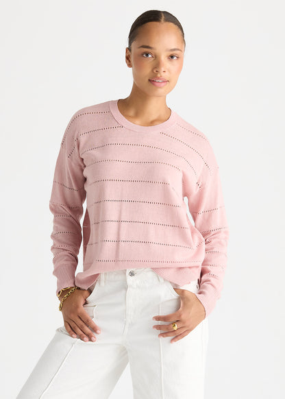 Textured Linen Jumper - Rose