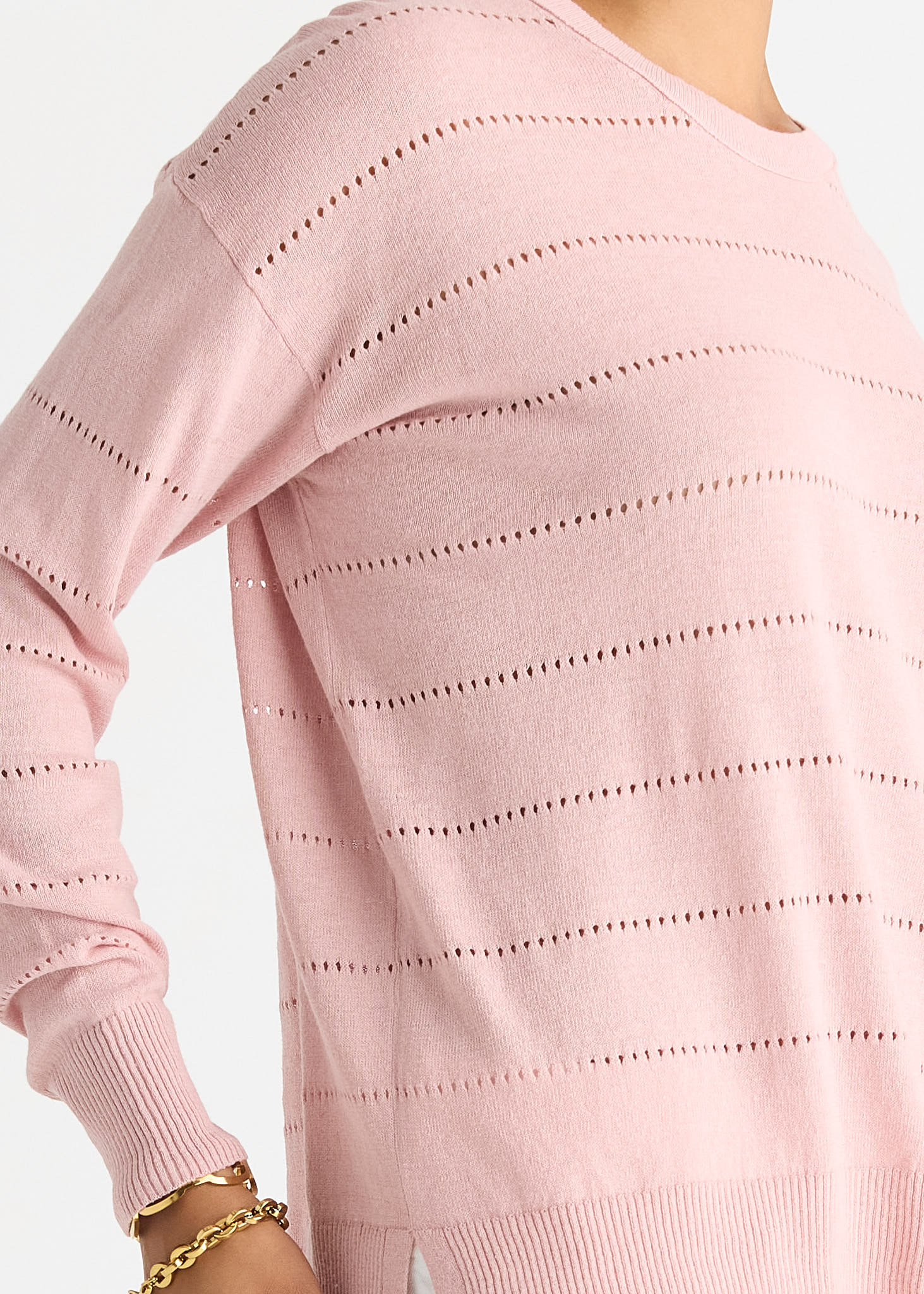 Textured Linen Jumper - Rose