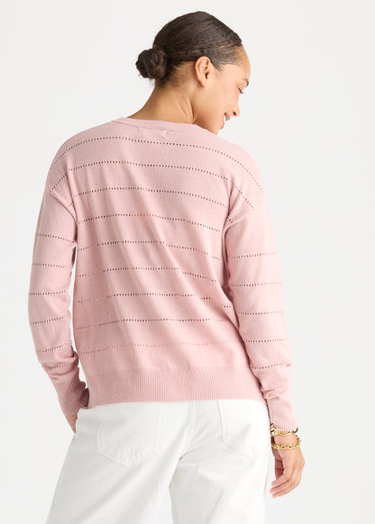 Textured Linen Jumper - Rose