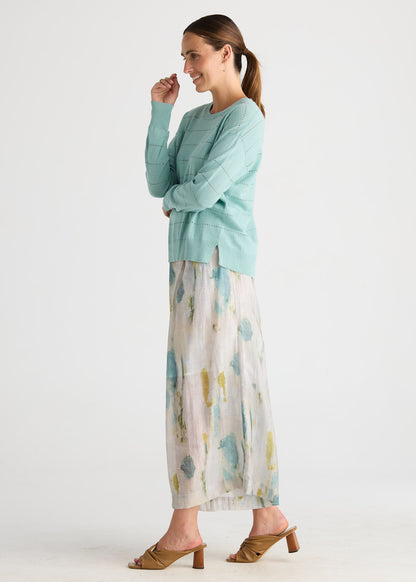 Textured Linen Jumper - Iced