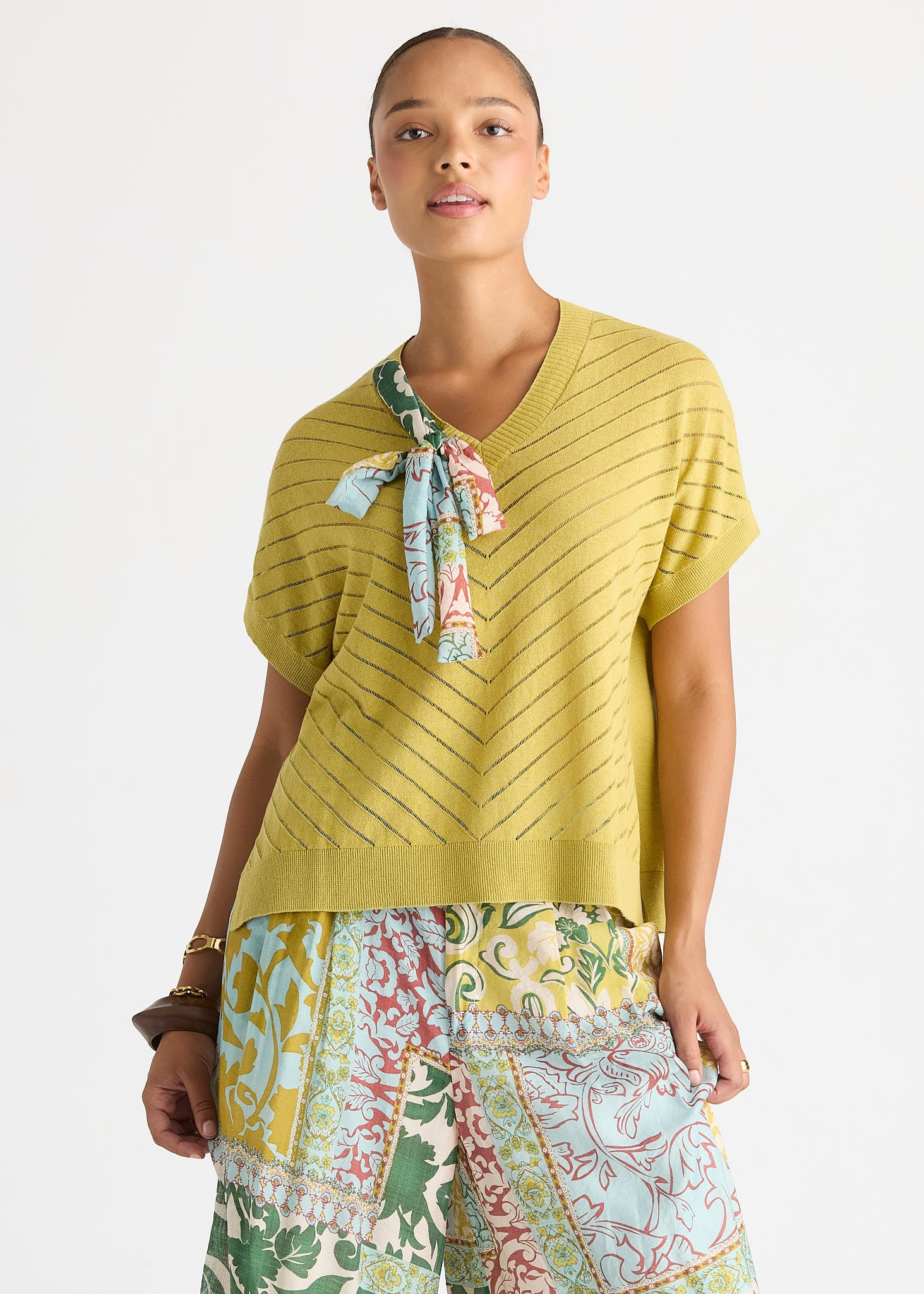 Scarf Detail Top - Acacia