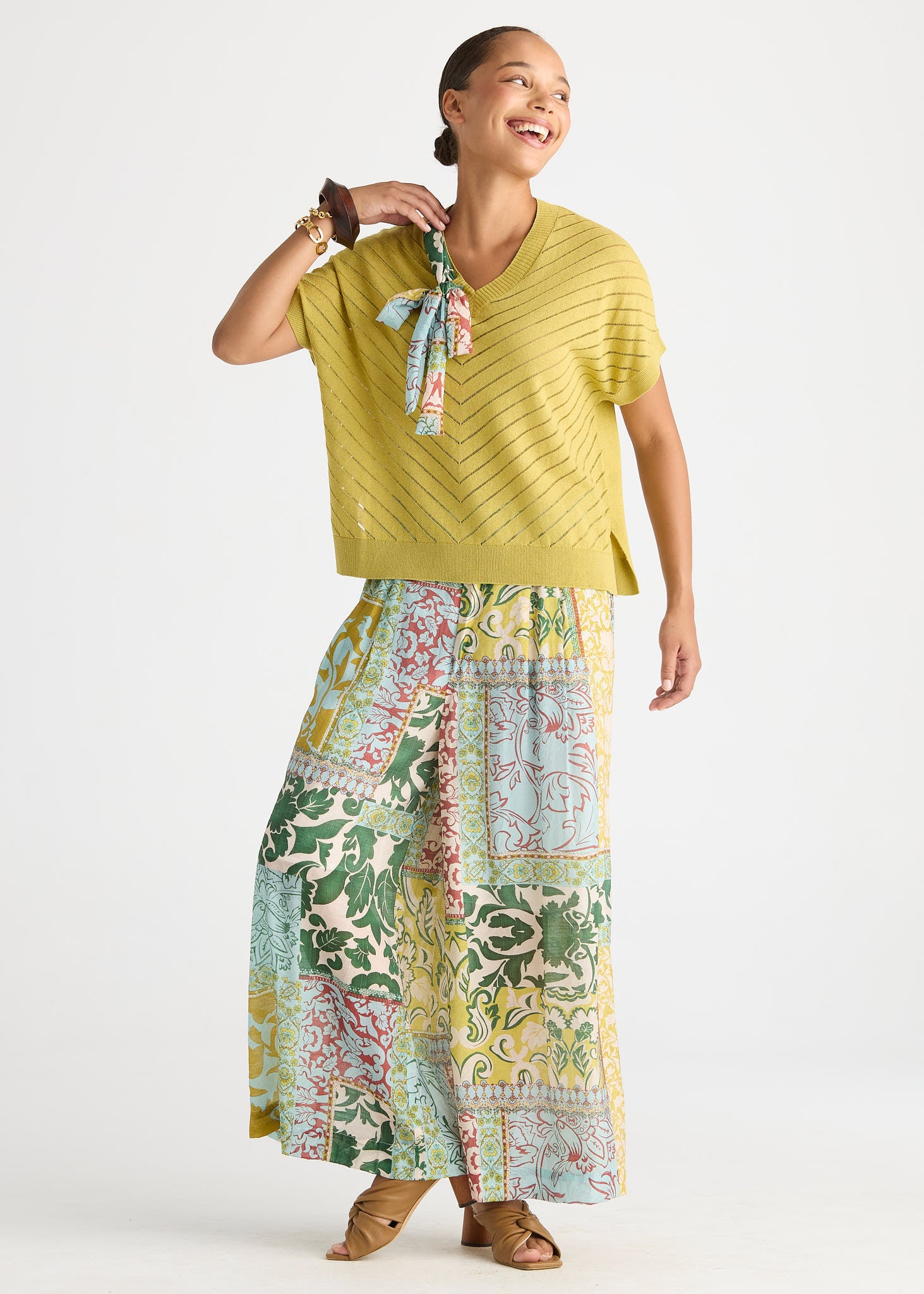 Scarf Detail Top - Acacia