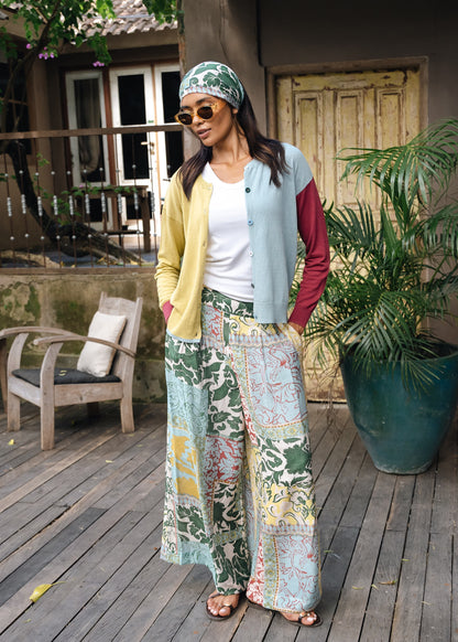 Colour Block Cardi - Acacia