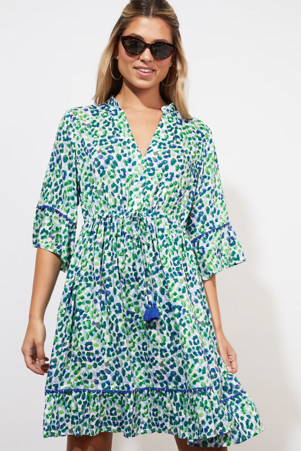 Lamu Tie Dress - Savanna Blue