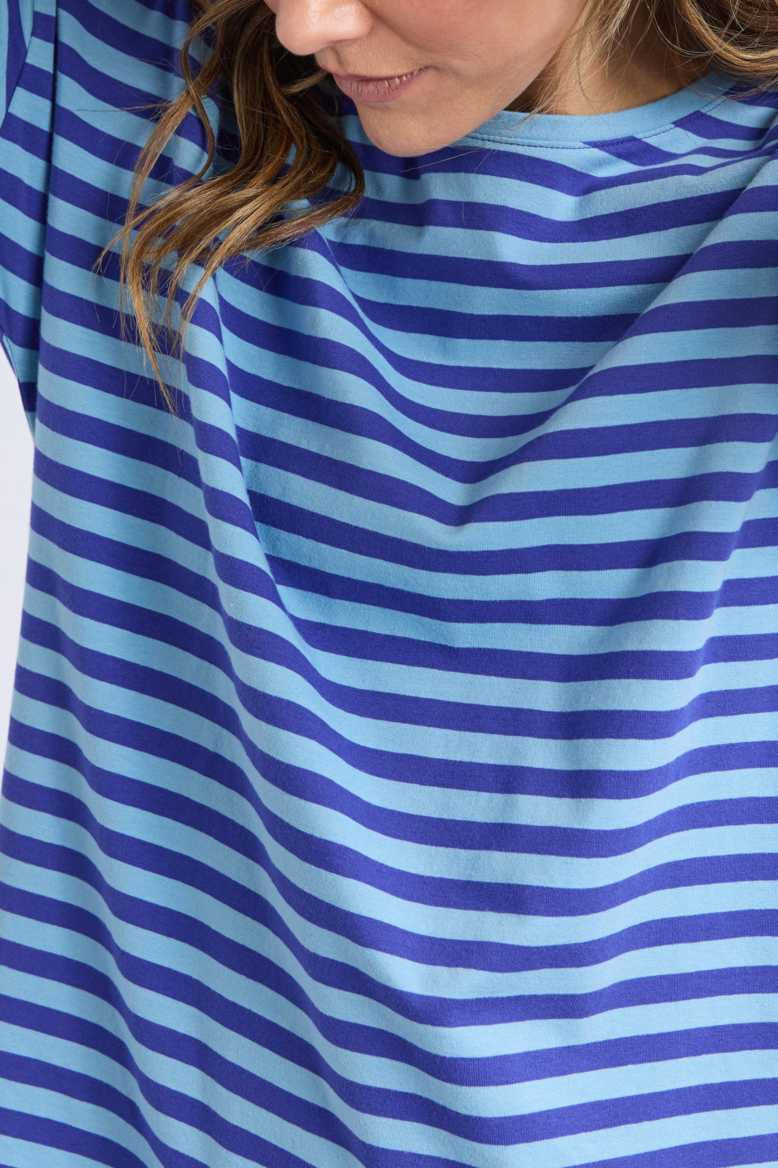 Lauren S/S Tee - Ocean Blue/Blue Stripe