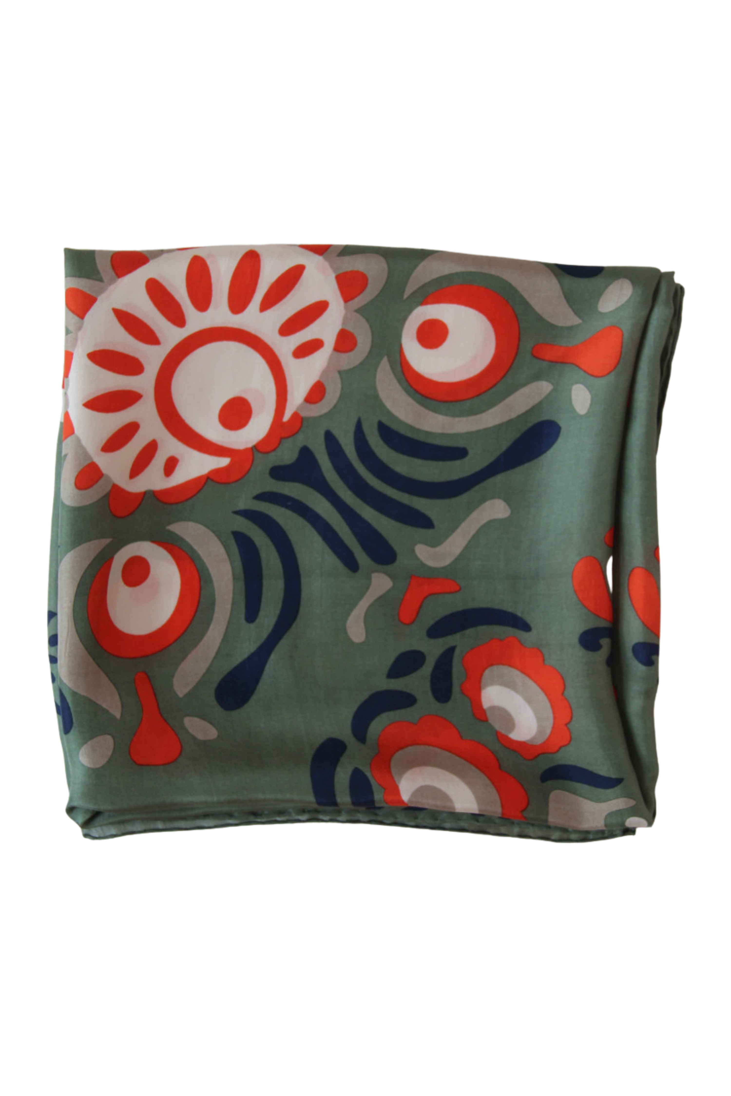 Les Belles Vagabondes Anastasia Silk Scarf - Khaki