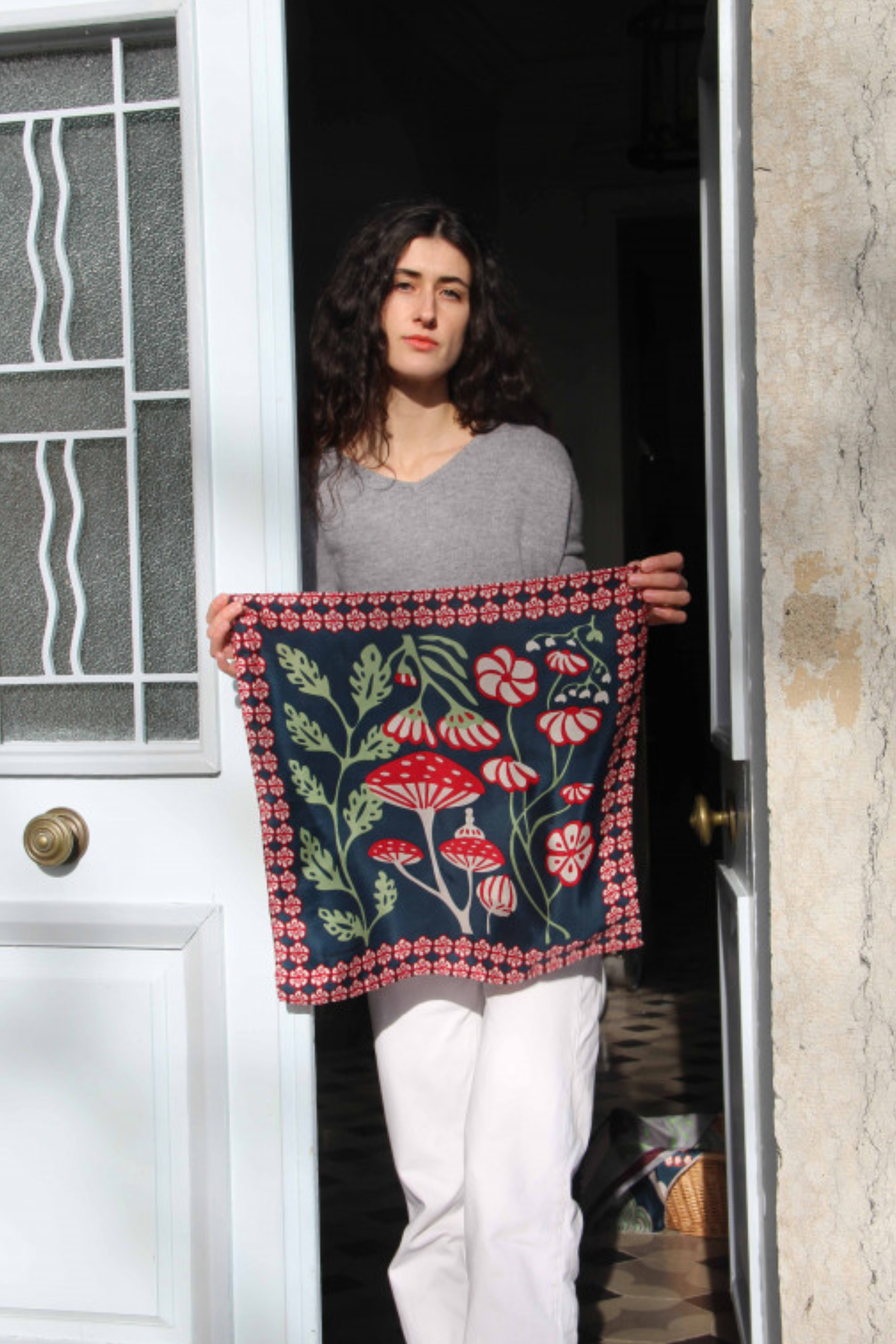 Les Belles Vagabondes Mini Alice Scarf - Marine Navy