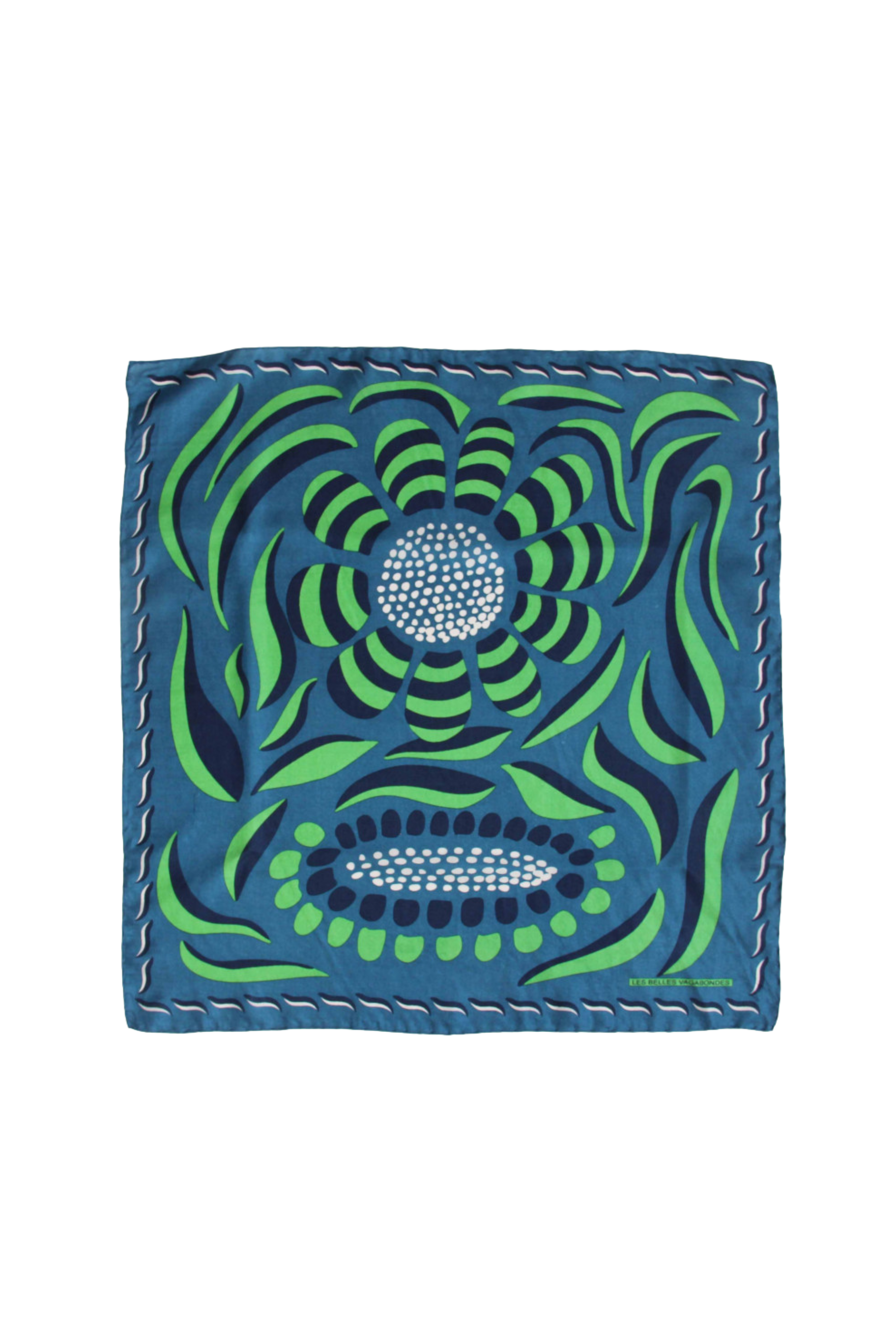 Les Belles Vagabondes Mini Forget Me Not Scarf - Green