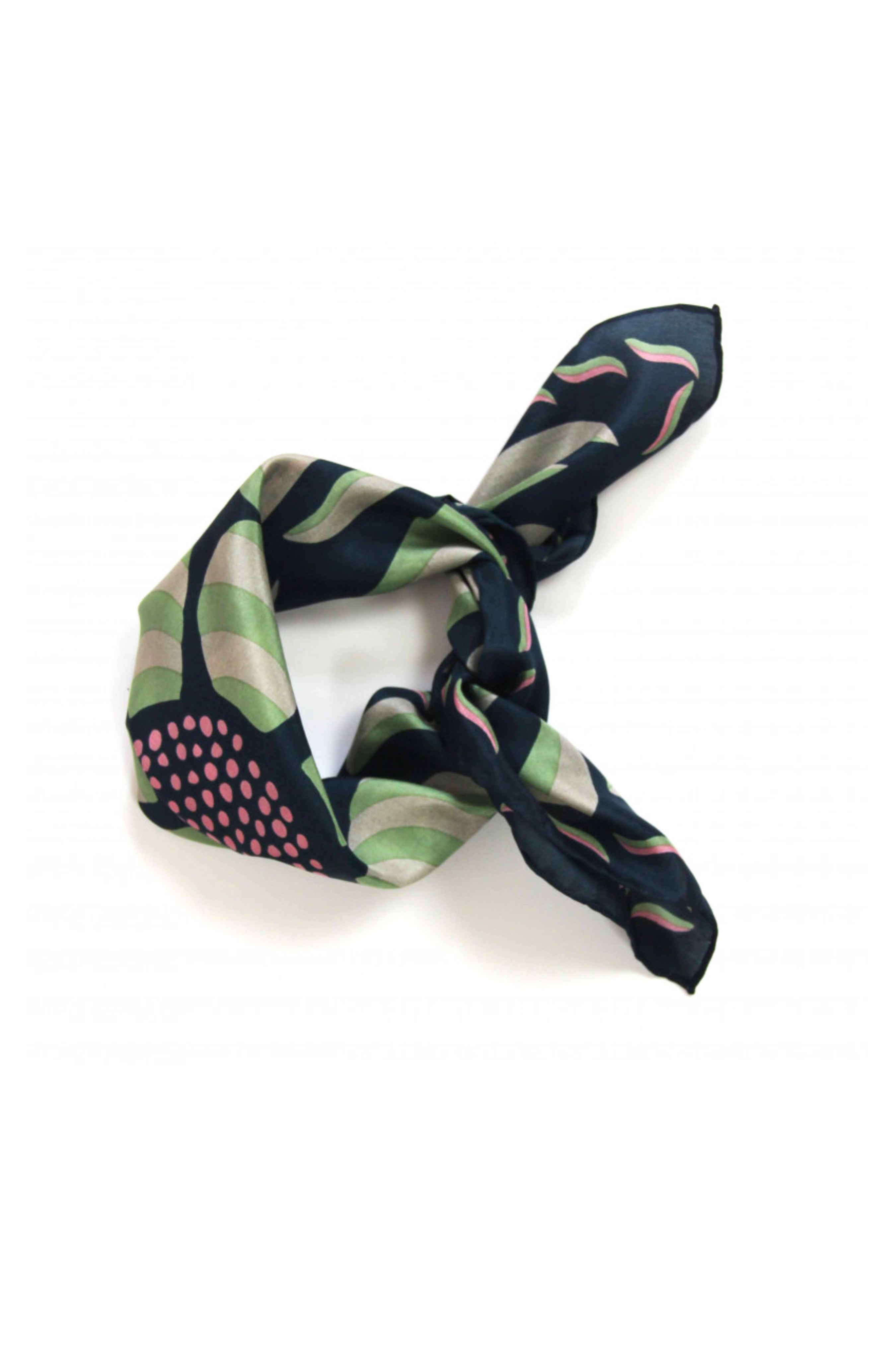 Les Belles Vagabondes Mini Forget Me Not Scarf - Marine Navy