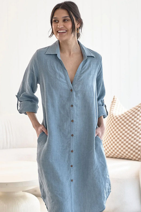 Linen Shirt Dress