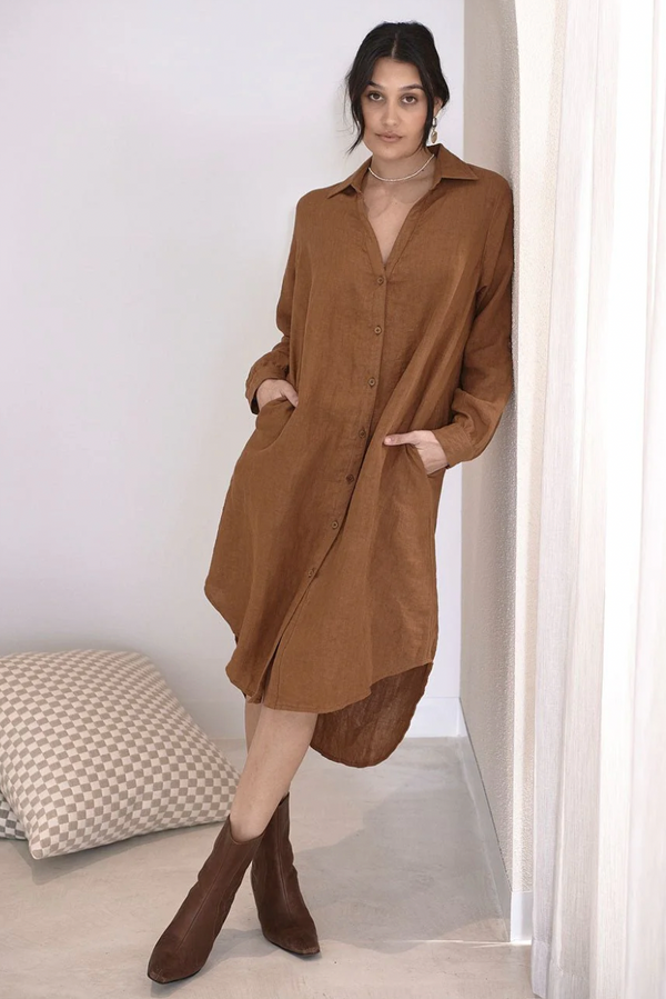 Linen Shirt Dress