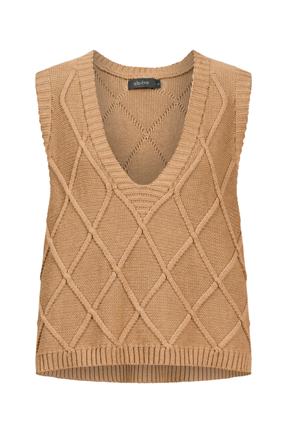 Liora Knit Vest - Mocha