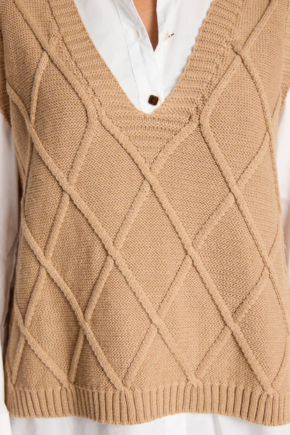 Liora Knit Vest - Mocha