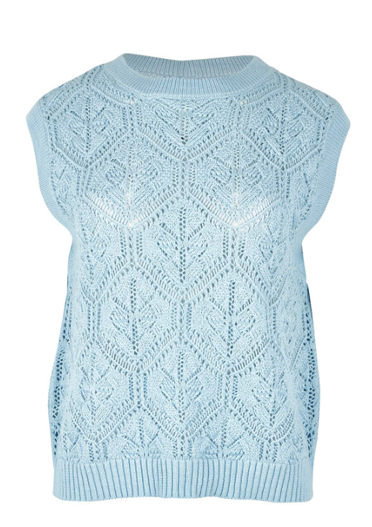 Luna Knit Vest - Cerulean