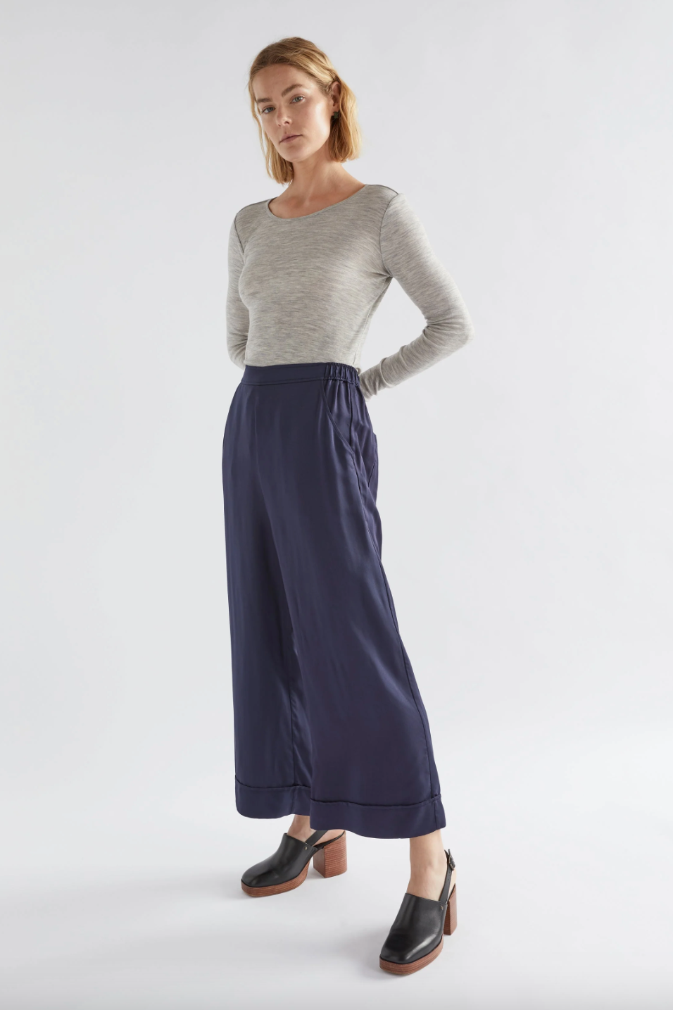 Merino Long Sleeve Top - Grey