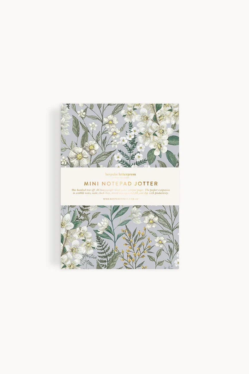 Notepad Mini Jotter - Ivory Garden