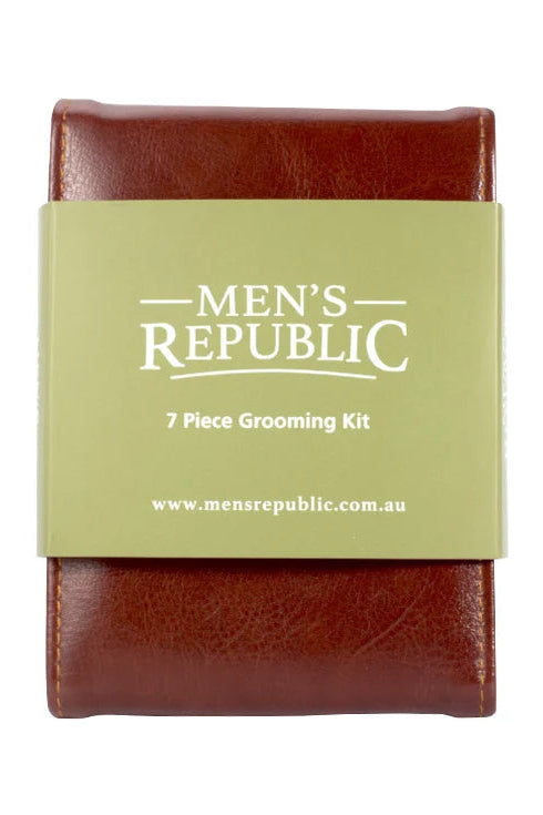 Men's Grooming Kit - 7 Piece Foldable Travel Case