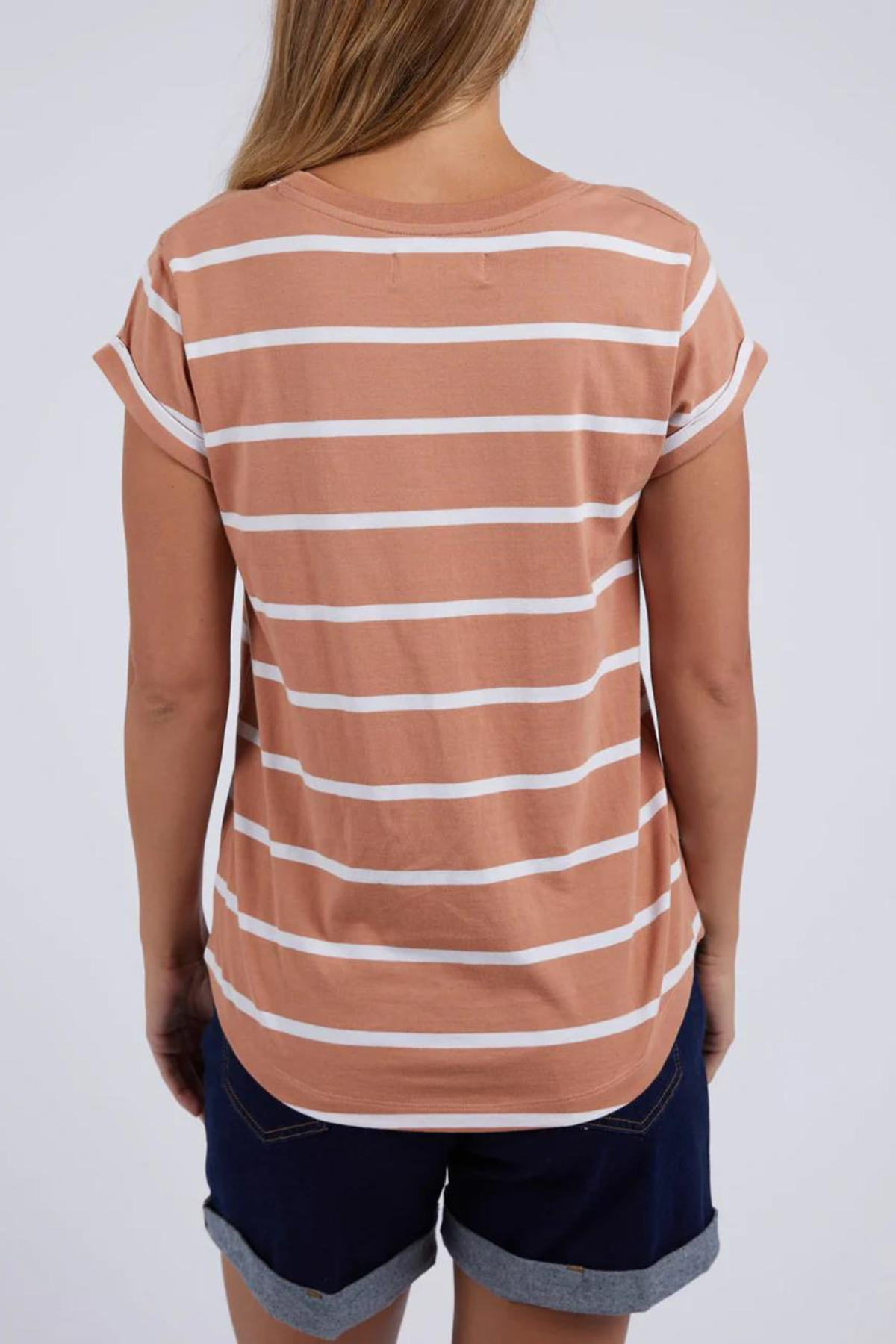 Foxwood Manly Stripe Tee - Clay