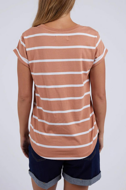 Foxwood Manly Stripe Tee - Clay