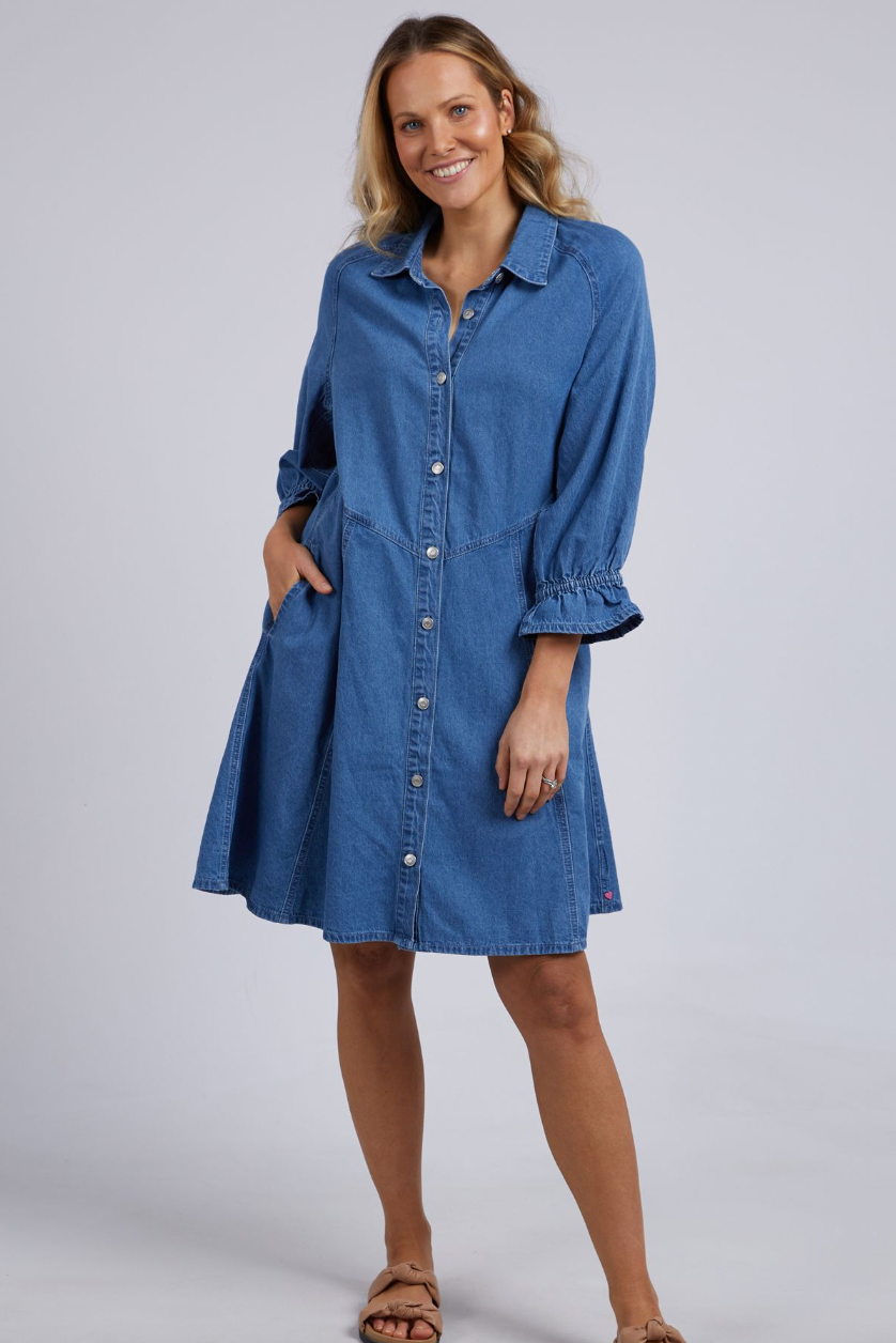 Blue clearance denim dress