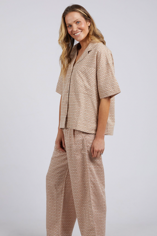 Maya Geo Shirt - Oatmeal